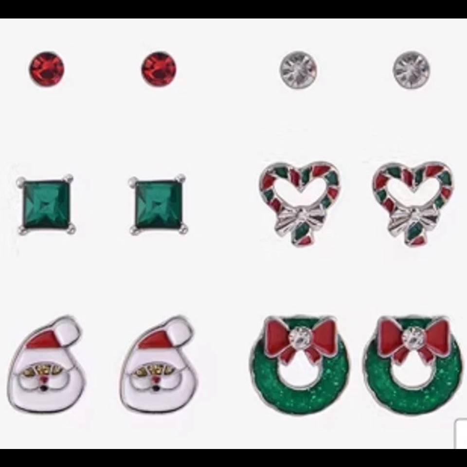 New Six Pair Arizona Christmas Themed Stud Earrings For Pierced Ears 10$